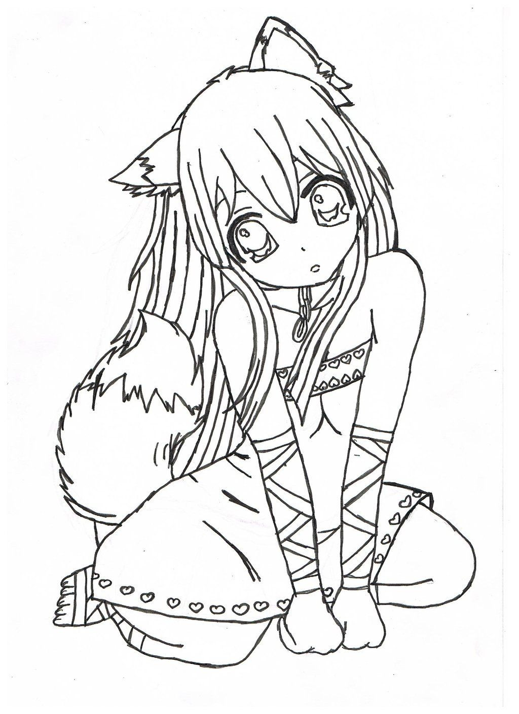 Cute Anime Girls Coloring Pages
 Pin on Colouring