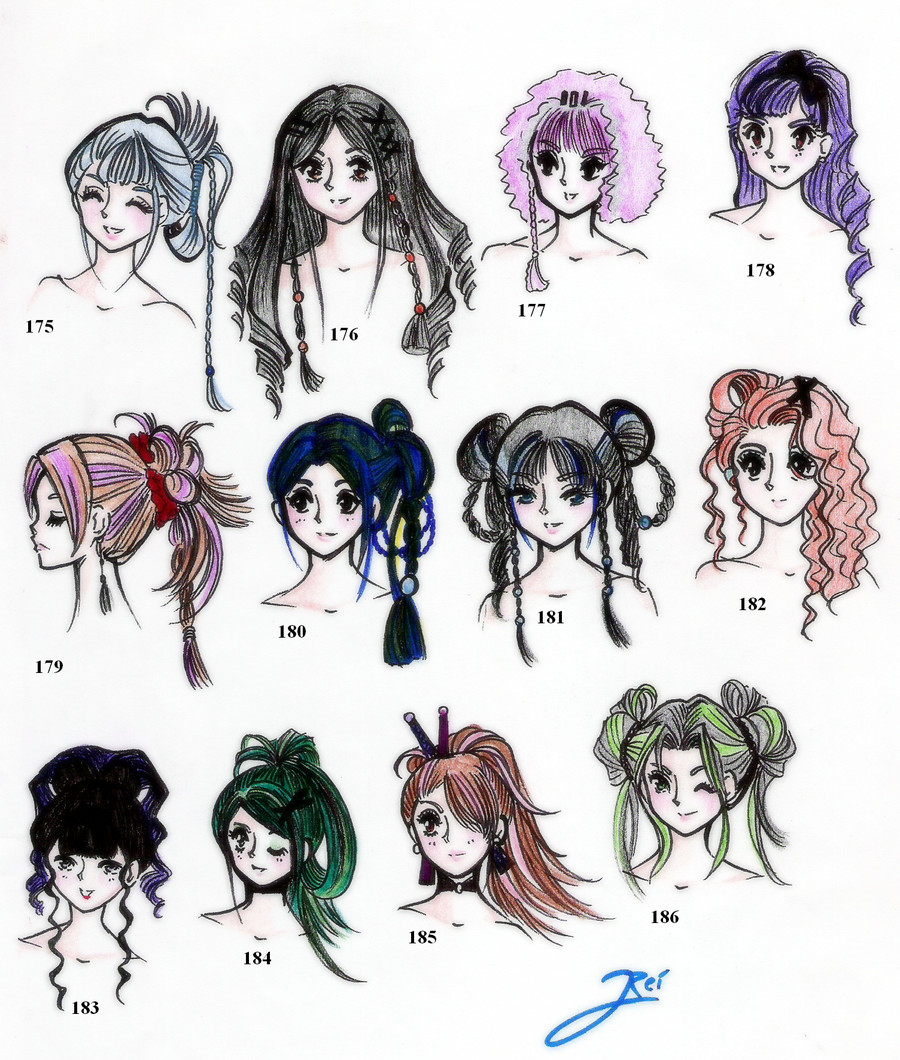 Cute Anime Hairstyles For School
 Hairstyles Edition 3 12 hairstyles illustrated by