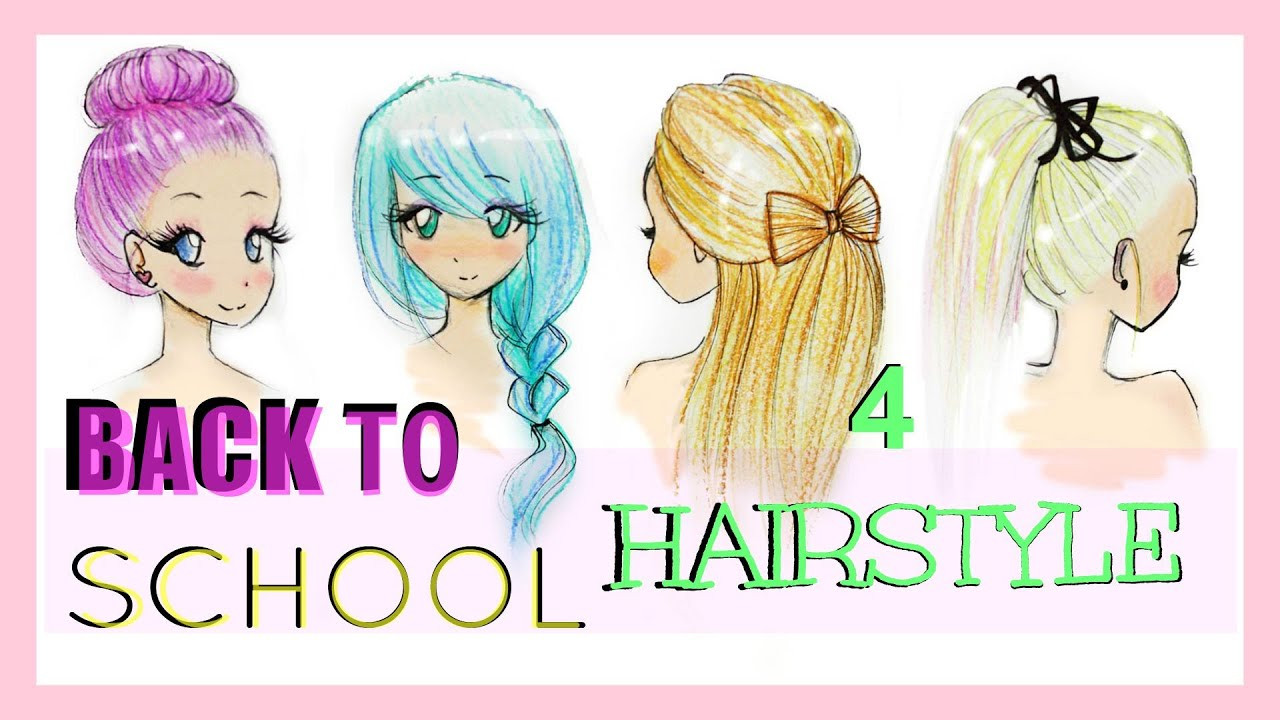 Cute Anime Hairstyles For School
 Drawing Tutorial Back to School