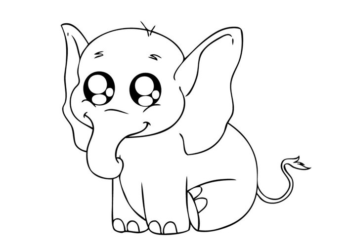 The top 21 Ideas About Cute Baby Elephant Coloring Pages - Home, Family