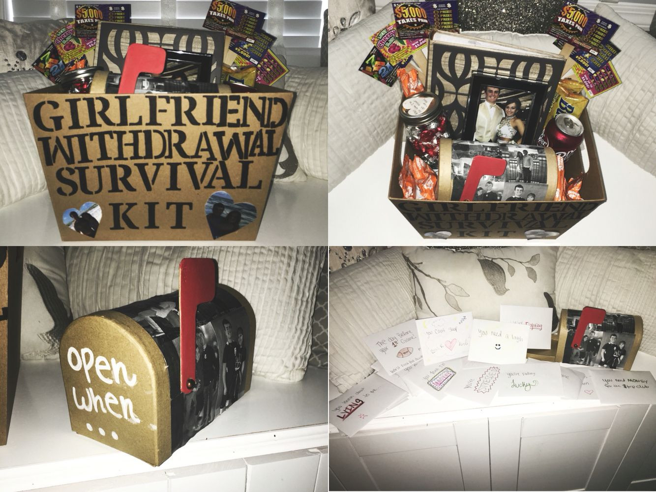 Cute Christmas Gift Ideas For Girlfriend
 Girlfriend withdrawal survival kit and open when letters