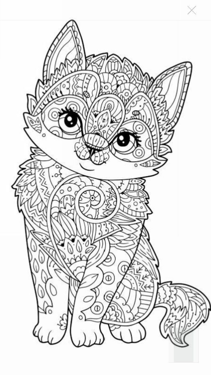 Cute Coloring Pages For Adults
 Cute kitten coloring page More⭕ More Pins Like This e