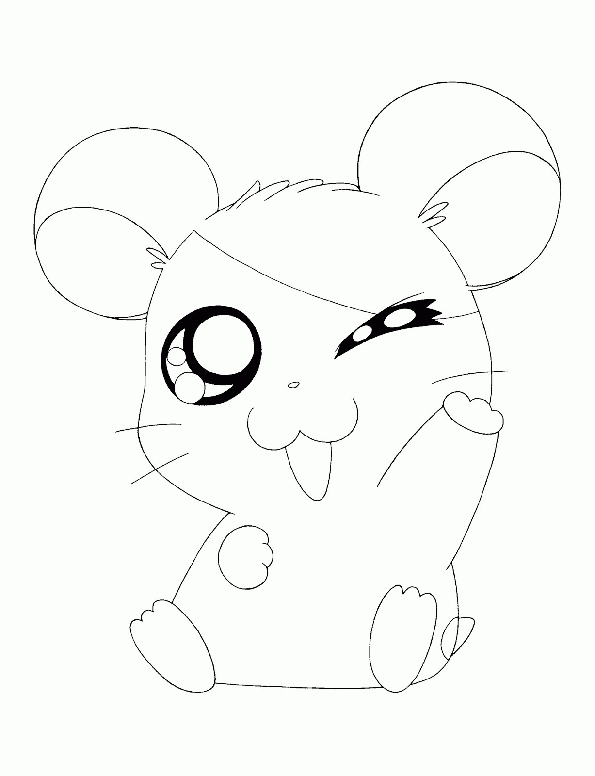 Cute Coloring Pages For Kids
 Hamtaro Cute Animals Coloring Pages
