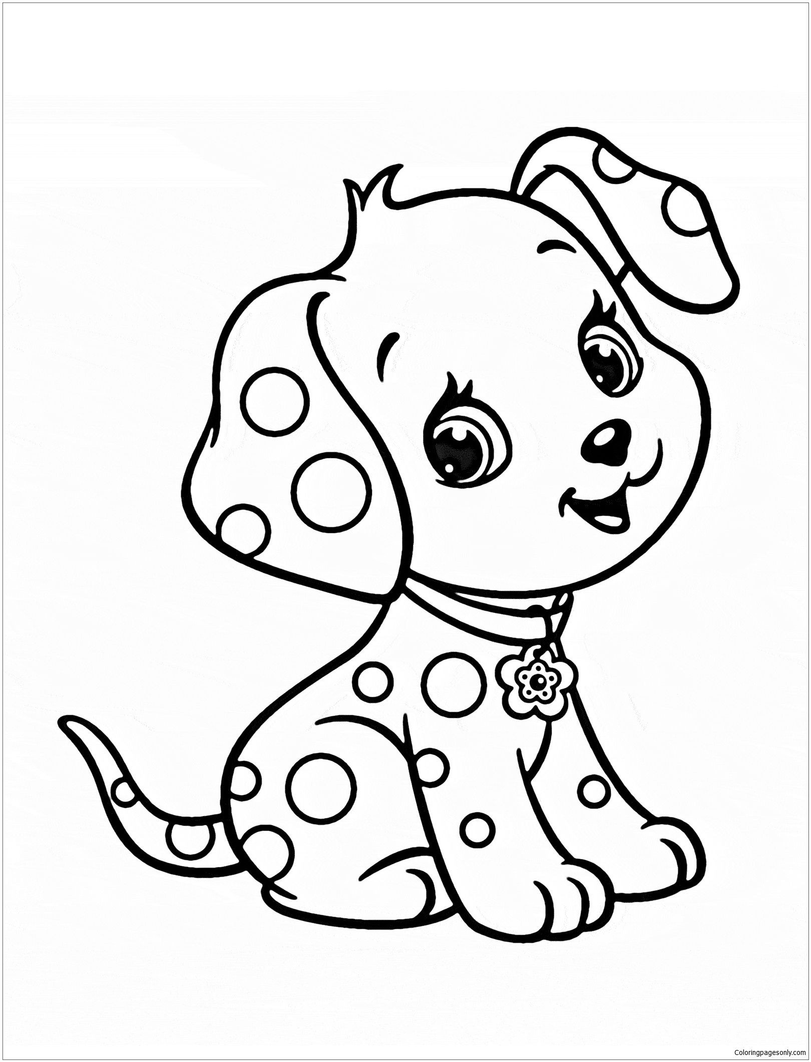 Cute Coloring Pages For Kids
 Cute Puppy 5 Coloring Page