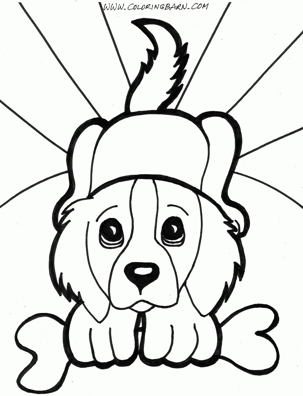 Cute Coloring Pages For Kids
 Animals Coloring Pages Cute Puppy Playing