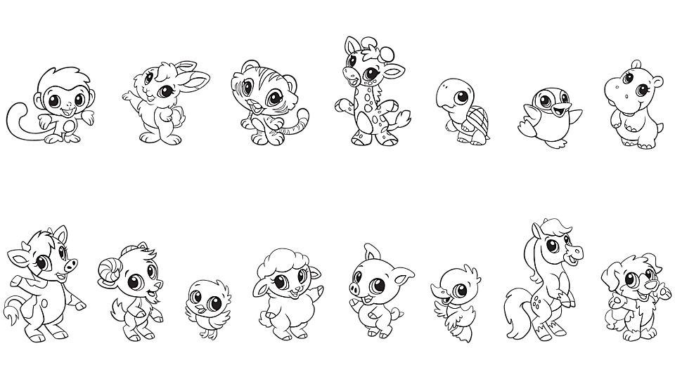 Cute Coloring Pages Of Baby Animals
 Free Baby Animal Coloring Pages & Printables