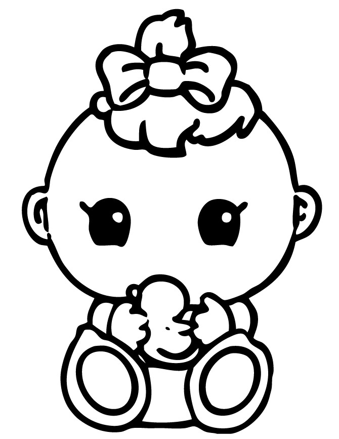 Cute Coloring Pages Of Baby Animals
 Squinkies Baby Coloring Page