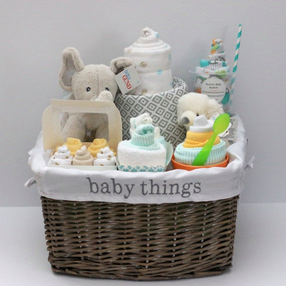 Cute Gifts For Baby Shower
 Gender Neutral Baby Gift Basket Baby Shower Gift Unique Baby