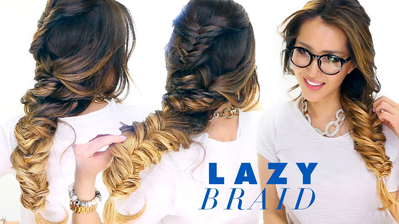 Cute Hairstyles For Braids
 LAZY Girl s French Fishtail BRAID Hairstyle ★ Cute SCHOOL
