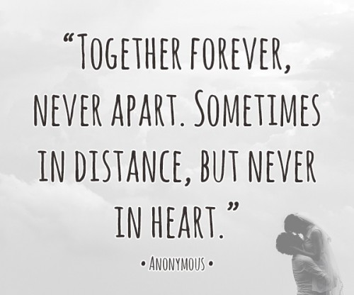 Cute Long Distance Relationship Quotes
 CUTE LOVE QUOTES ABOUT BEING TOGETHER FOREVER image quotes