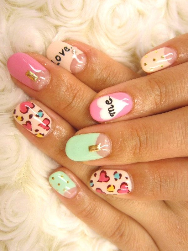 Cute Nail Styles
 Multi Color Nail Art Ideas for Summer