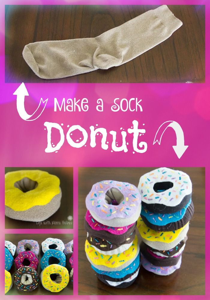 Cute Preschool Crafts
 Pretend Donuts made from Socks in a Hurry