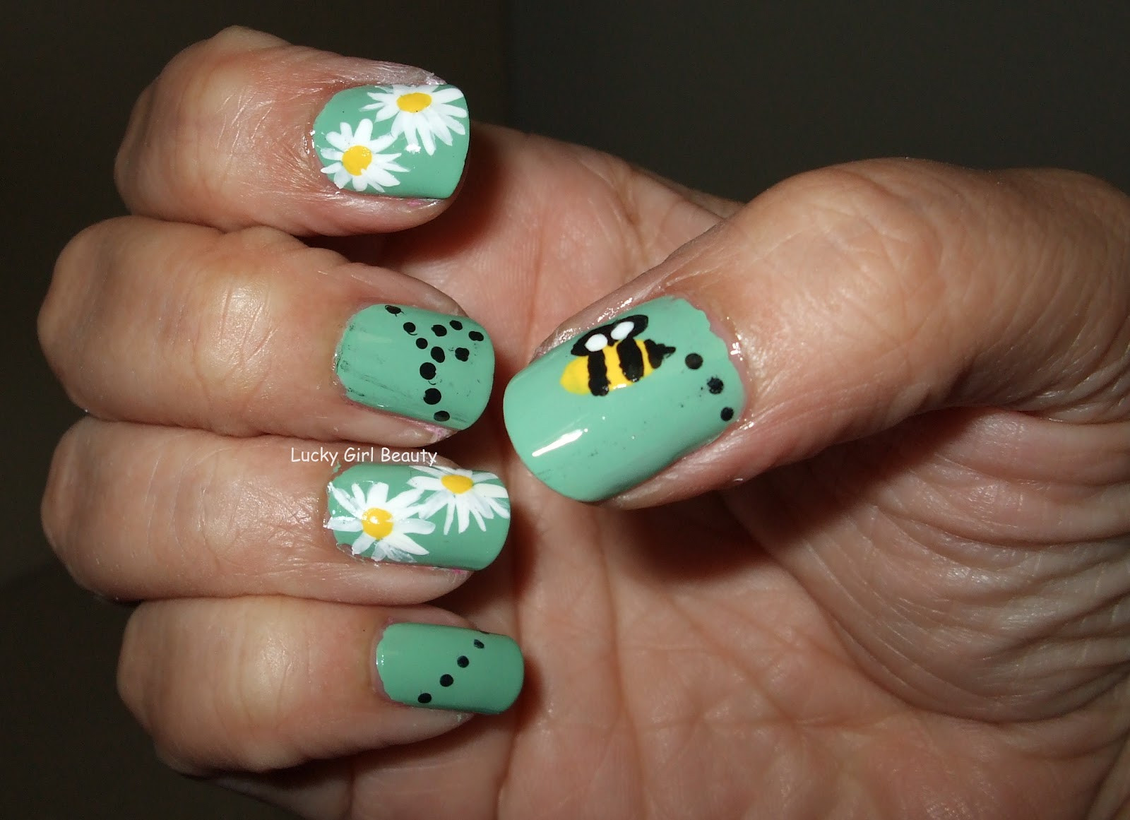Cute Spring Nail Designs
 Lucky Girl Beauty Spring Has Sprung Nail Design
