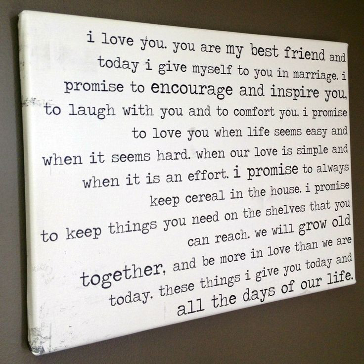 Cute Wedding Vows
 51 best images about Handmade t for parents or