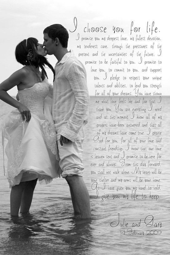 Cute Wedding Vows
 Cute Wedding Vows For me and him Pinterest