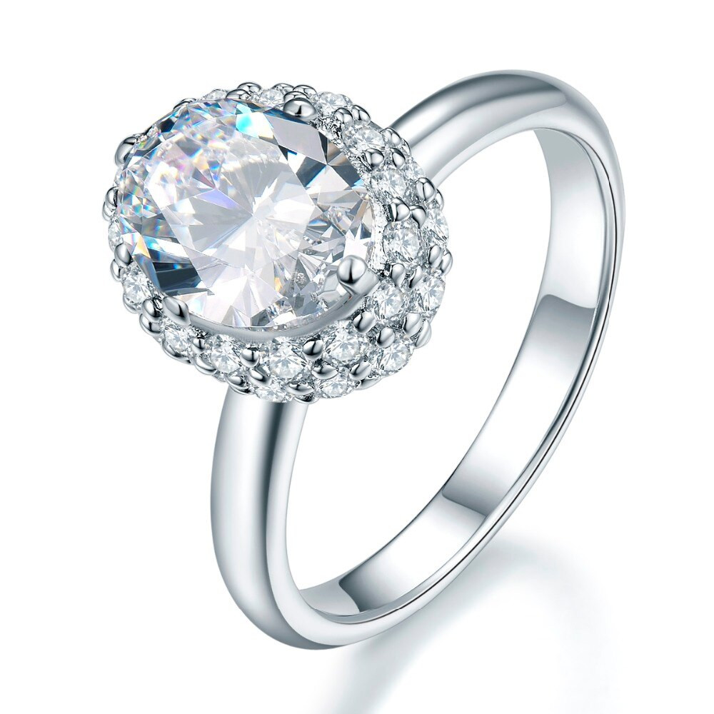 Cz Wedding Rings That Look Real
 Hutang 2 85ct simulated diamond cz wedding rings real 925