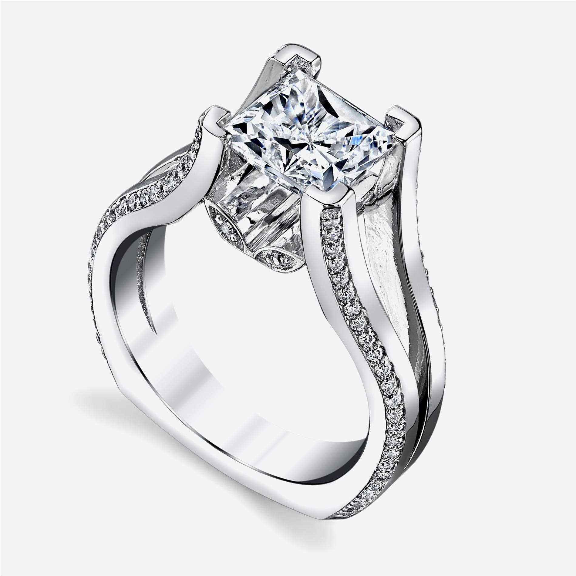 Cz Wedding Rings That Look Real
 Silver Engagement Amazon Cz Wedding Rings That Look Cz