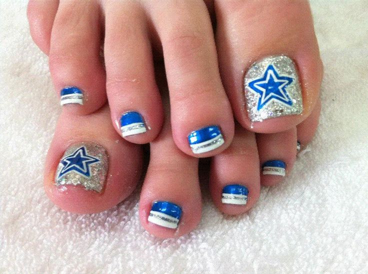 Dallas Cowboy Toe Nail Designs
 17 Best images about Toe nail paint and art designs ideas
