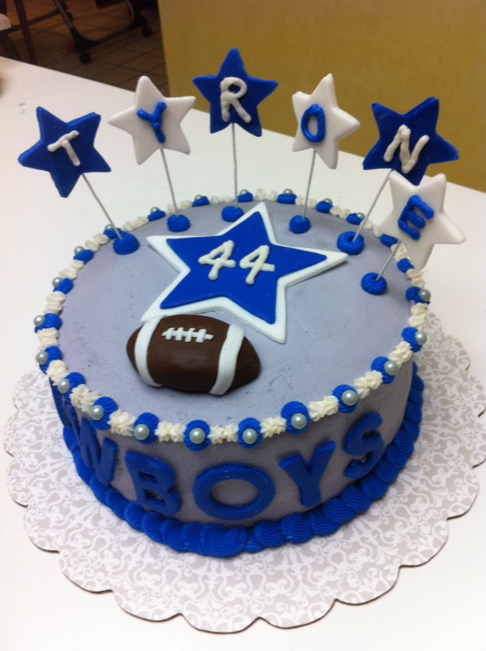 Dallas Cowboys Birthday Cakes
 Gingerly Created Confections Dallas Cowboys Cake