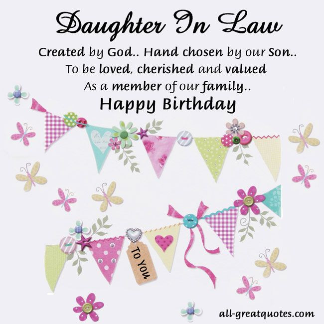 Daughter In Law Birthday Quotes
 Sweetest Daughter in law birthday cards to share