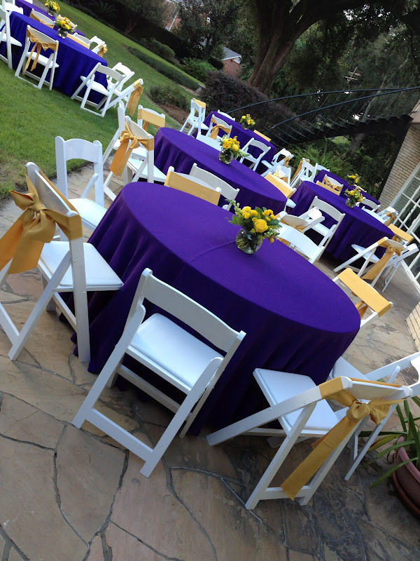 December Graduation Party Ideas
 Bliss Events by Rachel Real Party LSU Themed Dinner