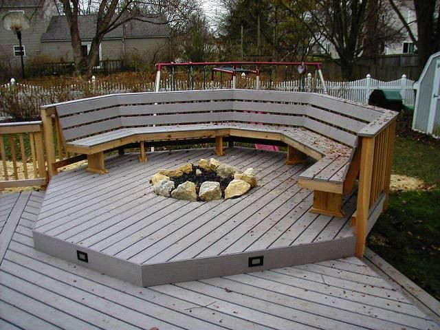Deck With Fire Pit
 recessed gas fireplaces for deck