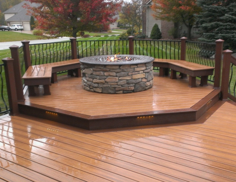 Deck With Fire Pit
 My First Trex Deck & Gas Fire Pit Decks & Fencing