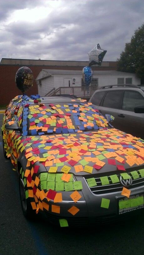 Decorate Car For Birthday
 Decorate someone s car for their Birthday My high school