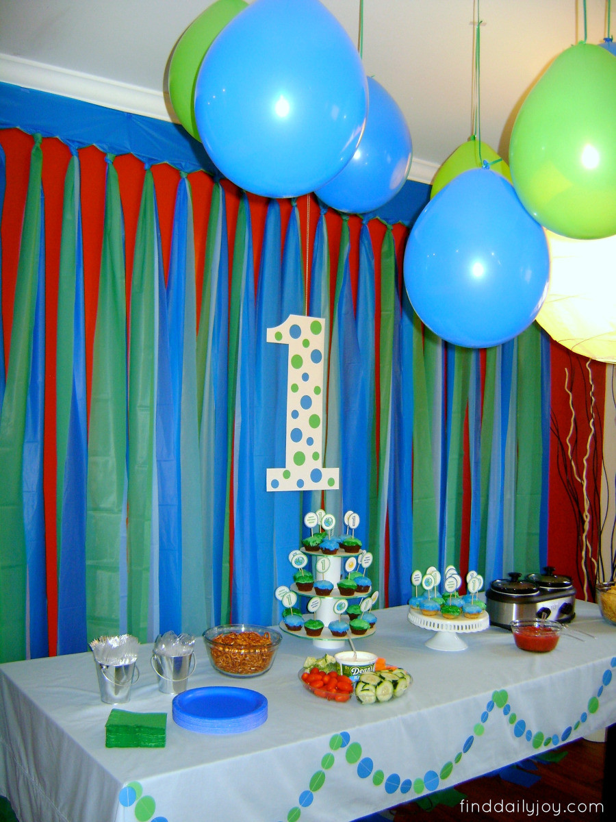Decoration Birthday Party
 Henry’s “First Trip Around The Sun” Birthday Party