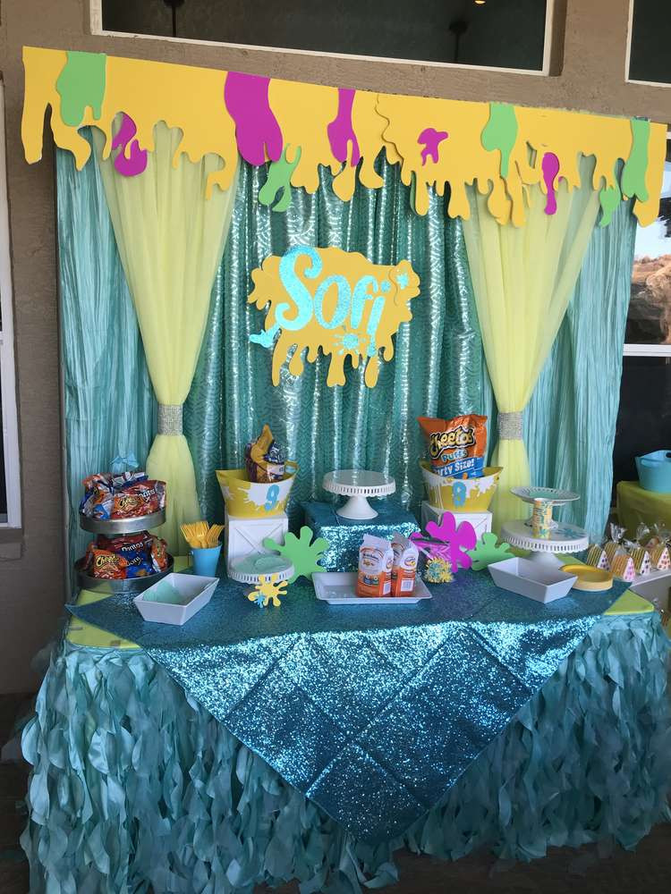 Decoration Birthday Party
 Slime Birthday Party Ideas 1 of 34