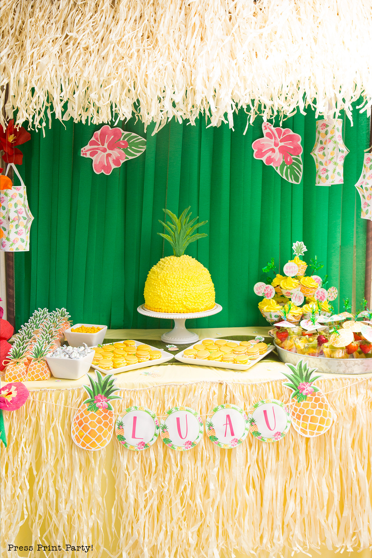 Decoration Birthday Party
 Sweet "Party Like a Pineapple " Birthday Party Luau