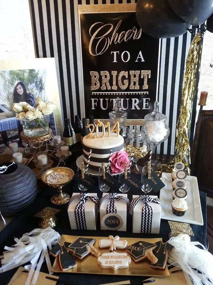 Decoration Ideas For Graduation Party
 2016 Black and Gold Graduation Instant Download Party Pack Printable Print your own college