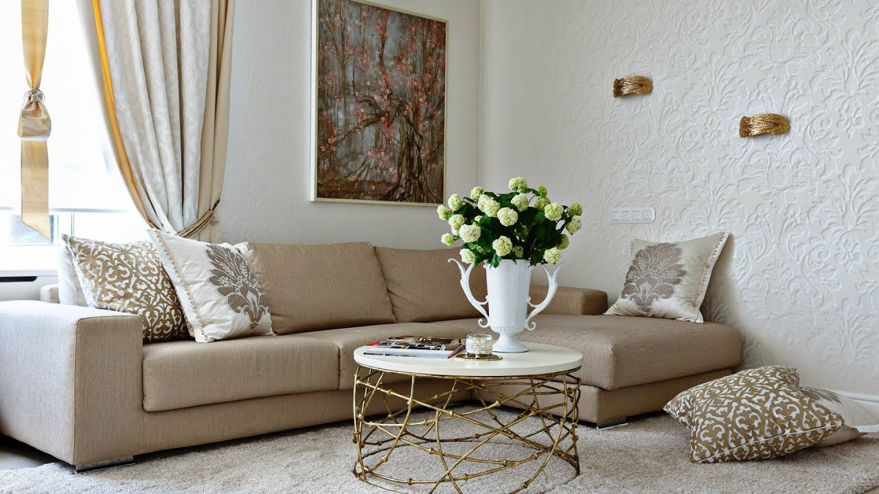 Decorative Accessories For Living Room
 INTERIOR DESIGN Beige and White Living Room Living