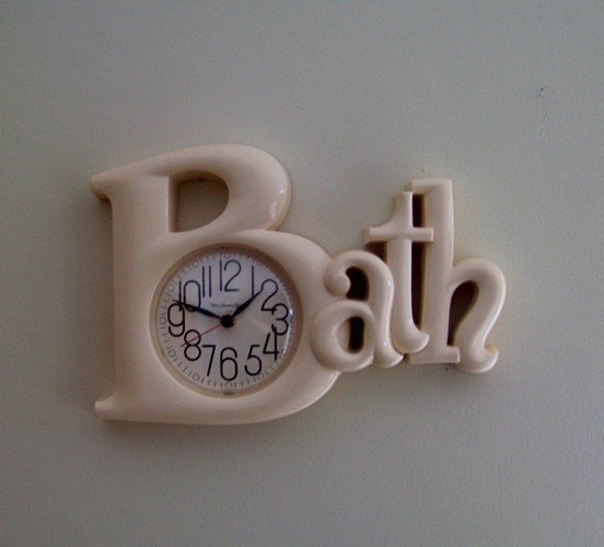 Decorative Bathroom Wall Clocks
 S A L E BATH Bathroom Clock