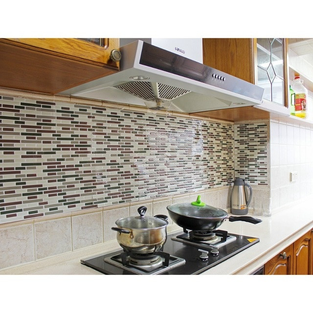 Decorative Wall Tiles Kitchen Backsplash
 Fancy fix Vinyl Peel and Stick Decorative Backsplash
