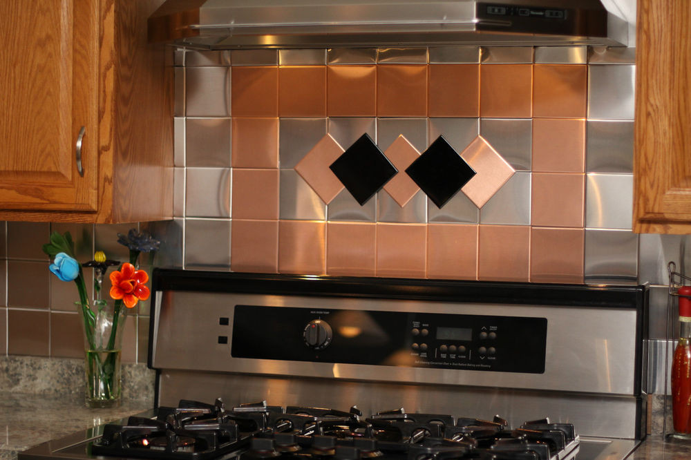Decorative Wall Tiles Kitchen Backsplash
 24 Decorative Self Adhesive Kitchen Metal Wall Tiles 3 sq