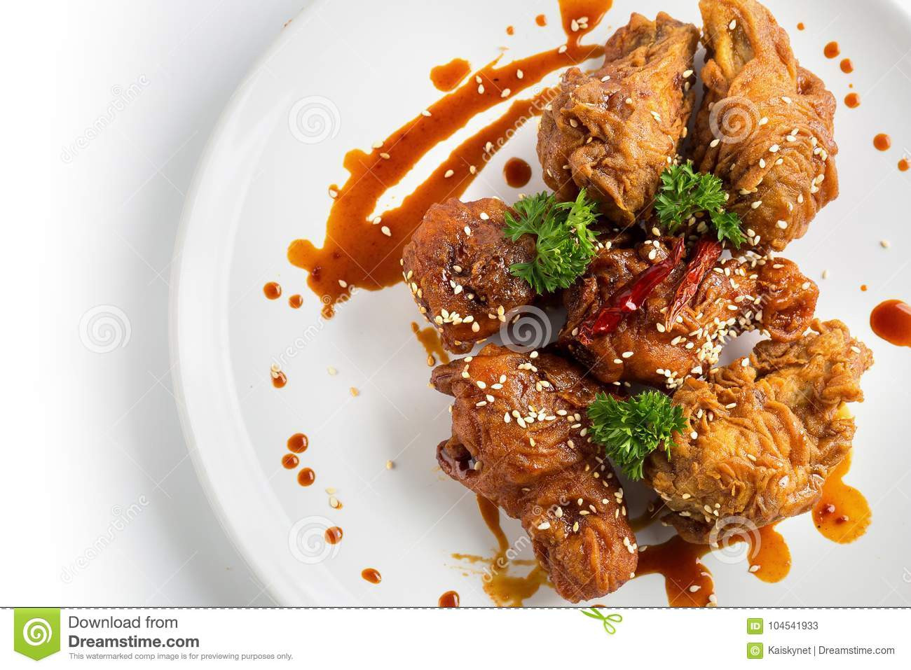 Deep Fried Breaded Chicken
 Spicy Deep Fried Breaded Chicken Wings Isolated White