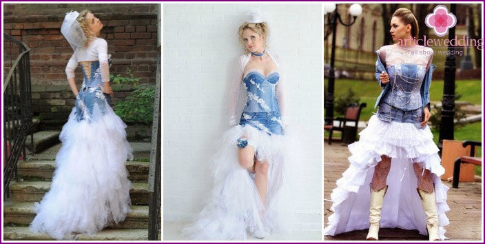 Denim Wedding Gowns
 Denim Wedding Dress popular models of 2015 and the