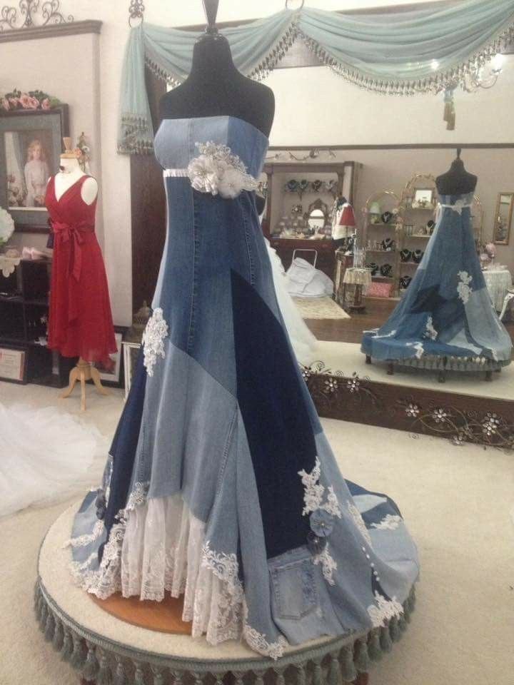 Denim Wedding Gowns
 a "Ribbons & Lace Coffeyville Kansas" on