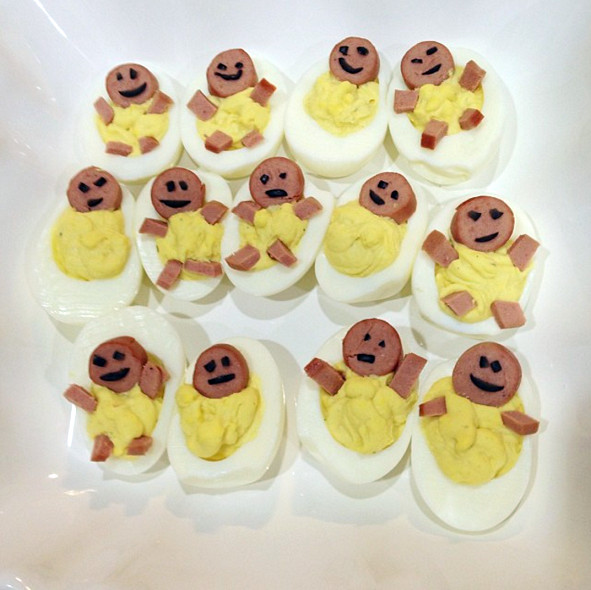 Deviled Eggs For Baby Shower
 Deviled Egg Babies for a Baby Shower Crafty Morning