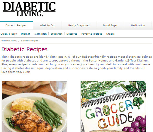 Diabetic Living Recipes
 5 Free line Diabetic Recipe Websites