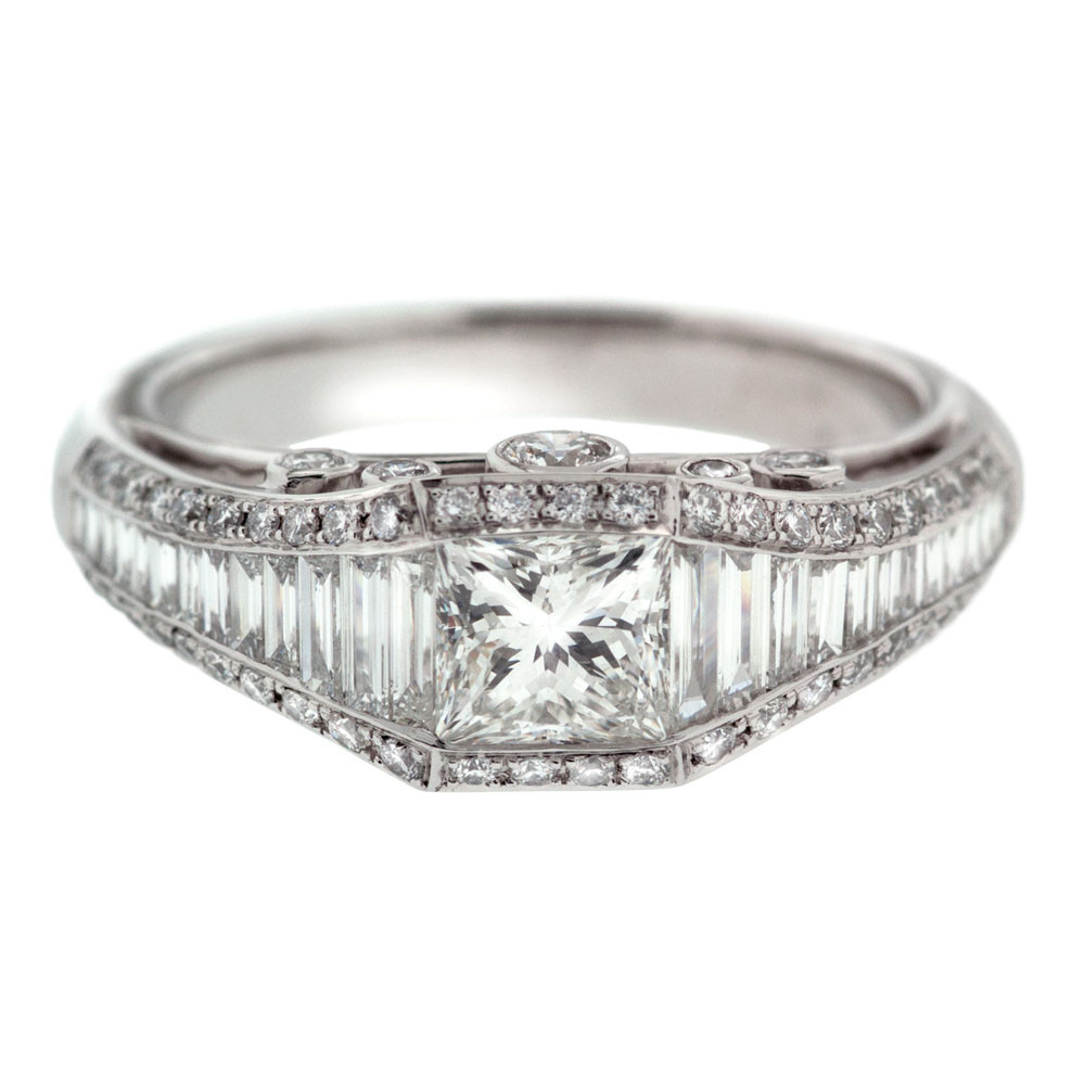 Diamond Cut Wedding Bands
 Antique Princess Cut Diamond Engagement Ring