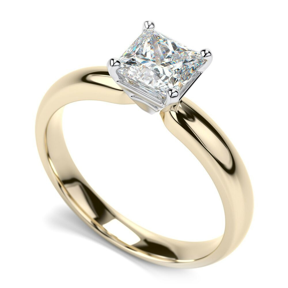 Diamond Cut Wedding Bands
 14k Yellow Gold 0 50ct Princess Cut Diamond Solitaire