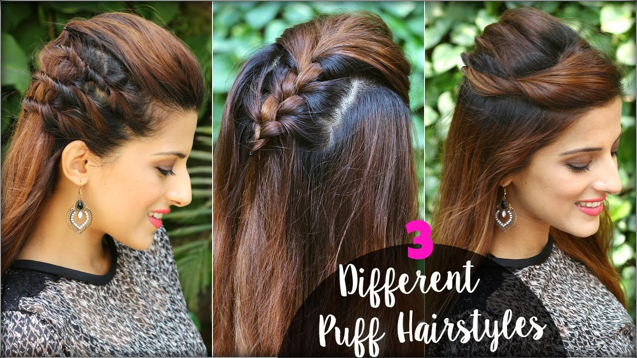 Different Easy Hairstyles
 2 Min Different Hairstyles With Puff for College Work