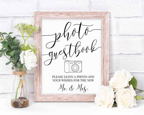 Digital Wedding Guest Book
 Guestbook sign print INSTANT DOWNLOAD wedding