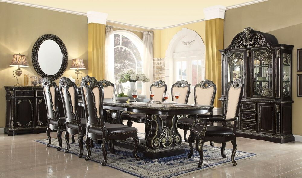 Dining Table In Living Room
 Traditional Walnut Brown 5 Piece Round Formal Dining Room