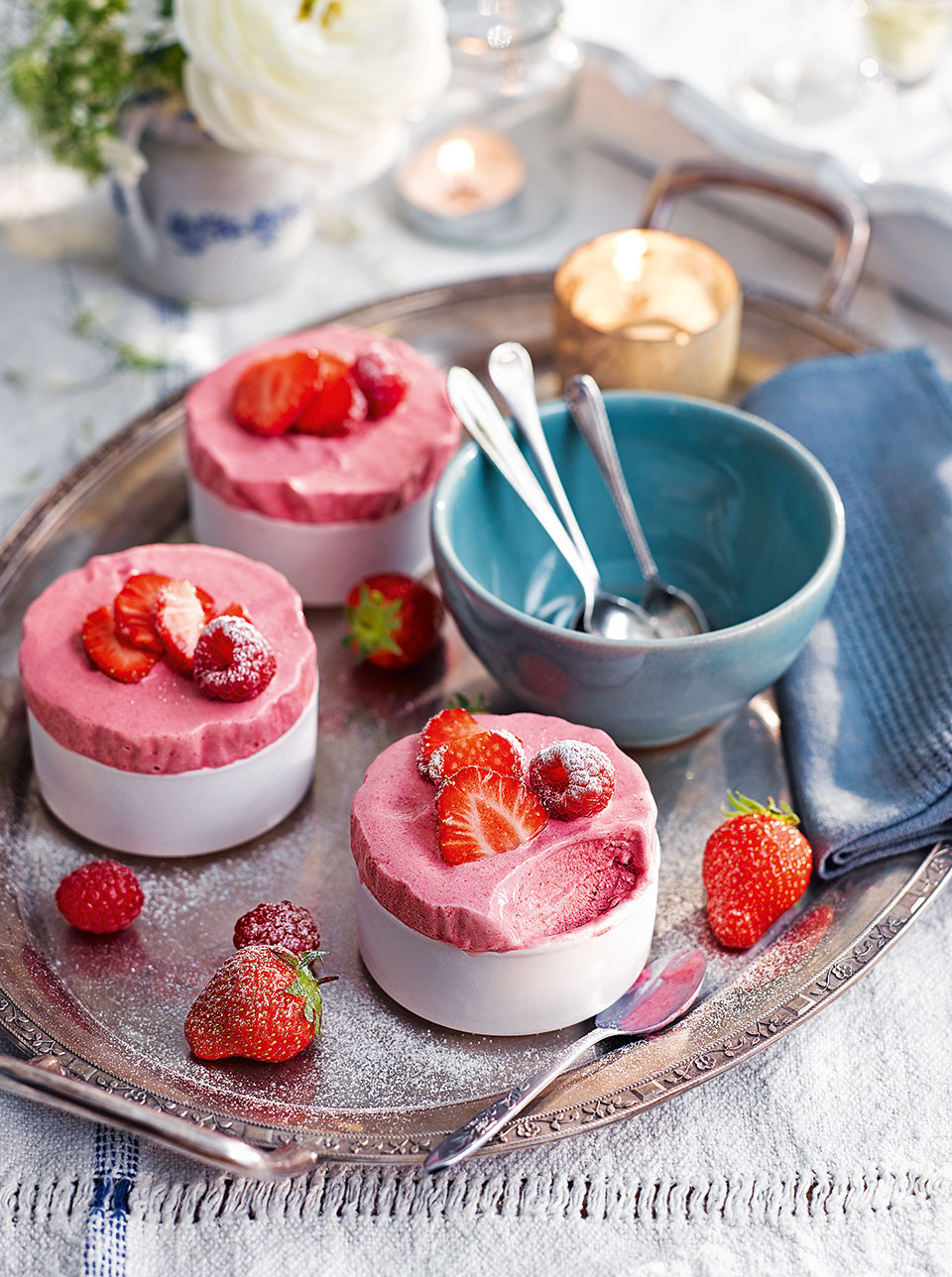 Dinner Party Dessert Ideas
 Iced red berry soufflés delicious magazine
