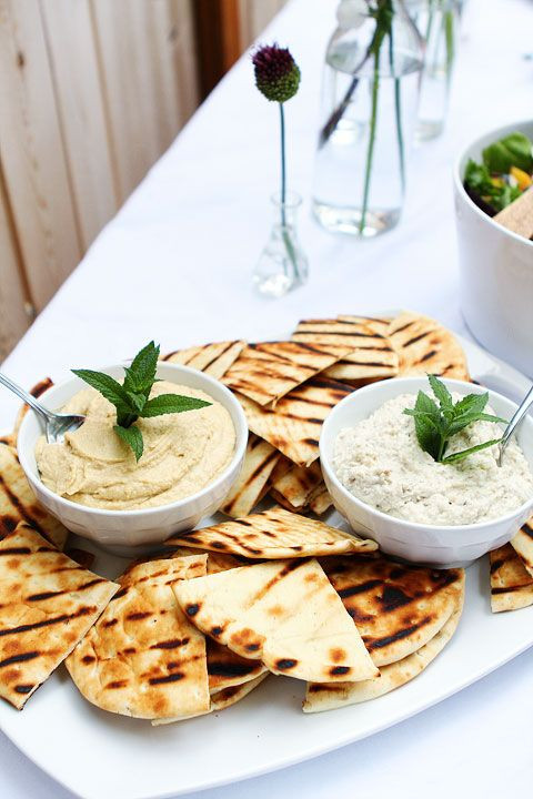 Dinner Party Food Ideas Pinterest
 Summer Outdoor Dinner Party Pita bread and hummus