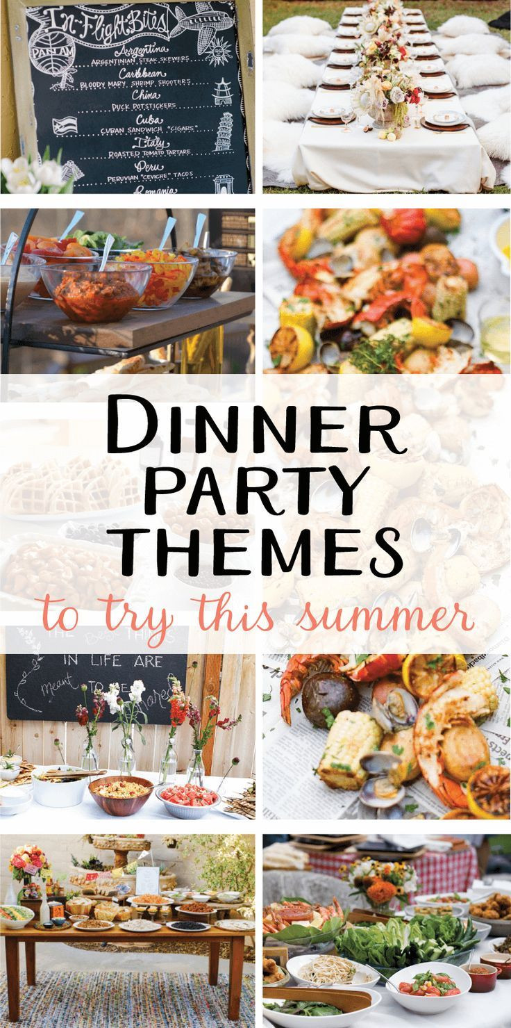 Dinner Party Food Ideas Pinterest
 9 Creative Dinner Party Themes to try this Summer on Love