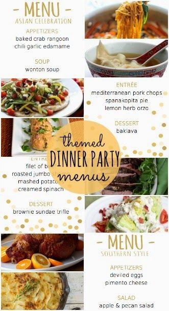 Dinner Party For 8 Menu Ideas
 Four themed dinner party menus with recipes and printable